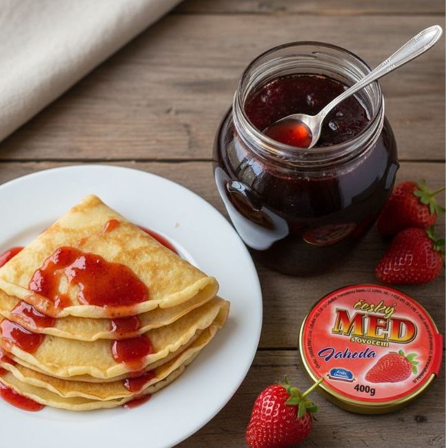 medoláda jahoda otevřená min